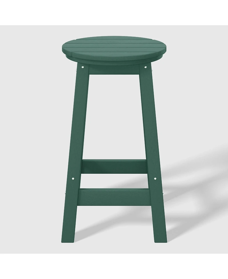 WestinTrends 24" Hdpe Outdoor Patio Round Counter Height Stool Set of