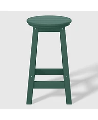 WestinTrends 24" Hdpe Outdoor Patio Round Counter Height Stool Set of