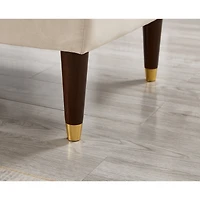 Streamdale Furniture Modern Chaise Lounge Chair Velvet Upholstery (Beige)