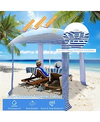 Slickblue 6.6 x 6.6 Feet Foldable and Easy-Setup Beach Canopy With Carry Bag