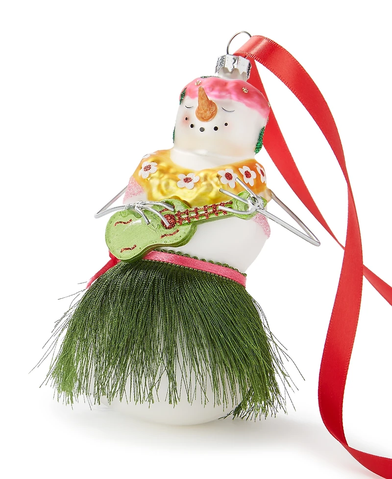 Holiday Lane Hawaii Snowman in a Hula Skirt Ornament, Exclusively at Macy's