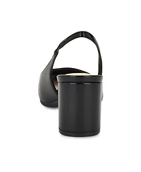 Nine West Women's Sinead 9X9 Block Heel Slingback Dress Pumps - Black