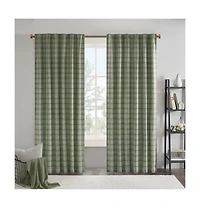 Anaheim Plaid Curtain 1 Panel for bedroom, Rob Pocket/Back Tab fit up to 1.25 inches rod Single Living Room, Width 50 length 95 inch