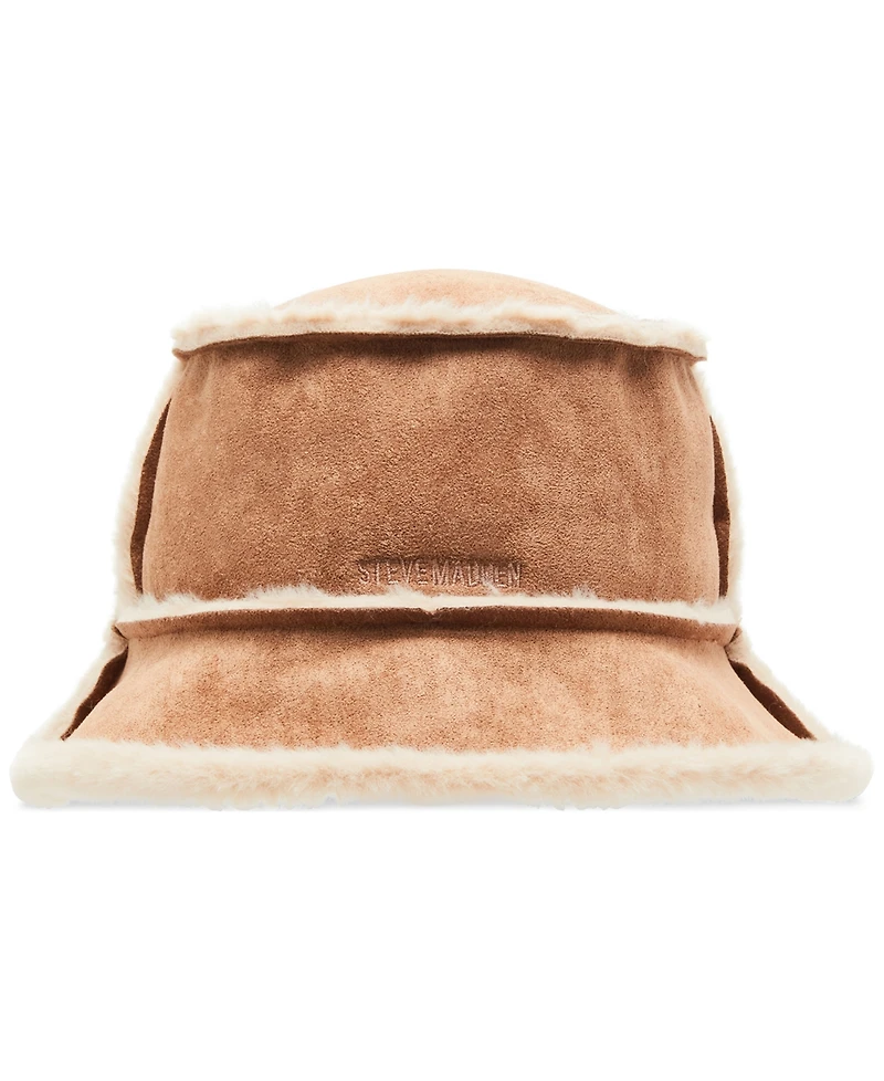 Steve Madden Women's Faux-Shearling Bucket Hat