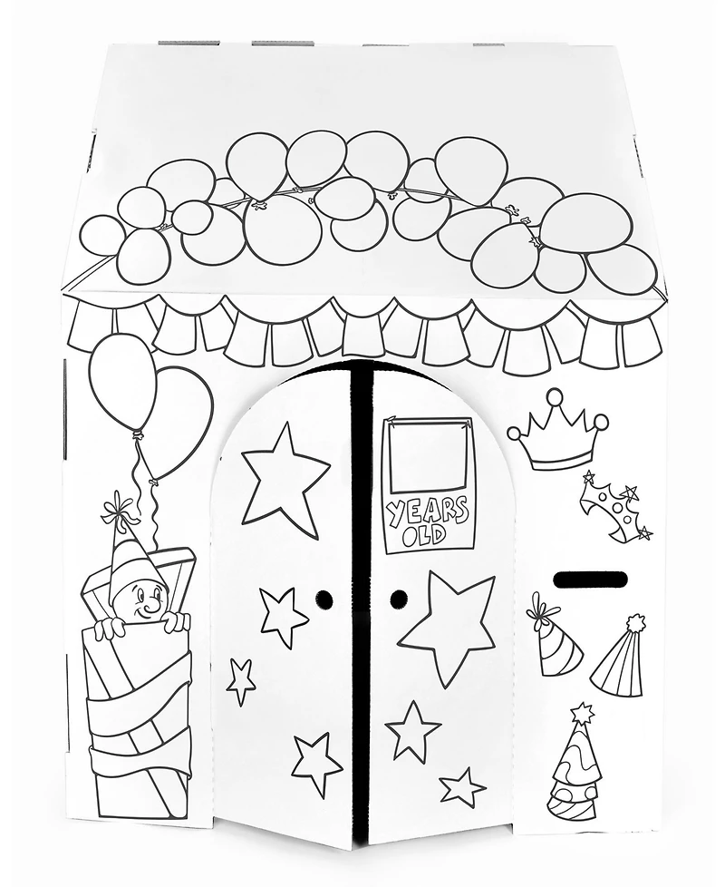 Easy Playhouse Birthday Cardboard Craft Fort