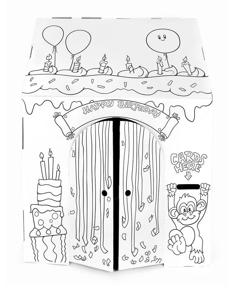Easy Playhouse Birthday Cardboard Craft Fort