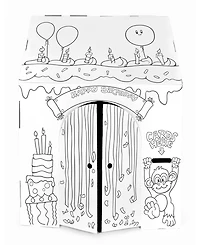 Easy Playhouse Birthday Cardboard Craft Fort