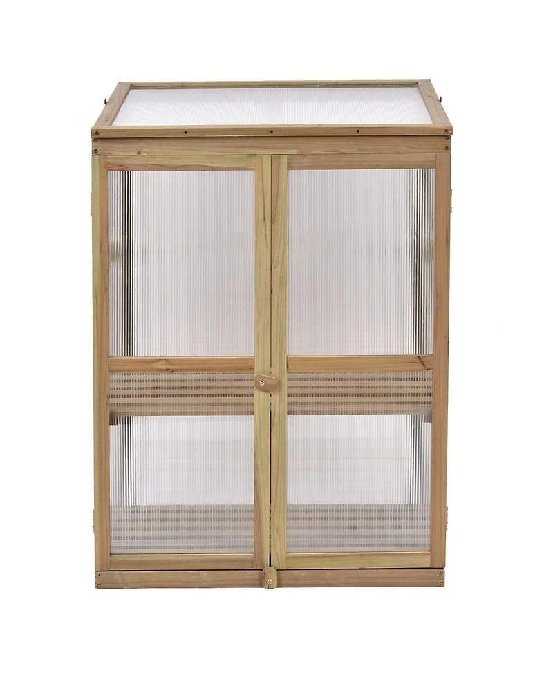 30 x 22 x 43 Inch Garden Portable Wooden Greenhouse