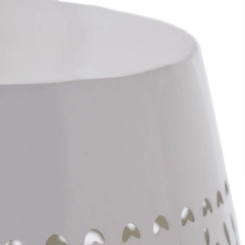 Streamdale Elegant Lace-Cut Barrel Side Table for Indoor/Outdoor Living