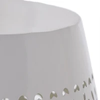 Streamdale Elegant Lace-Cut Barrel Side Table for Indoor/Outdoor Living