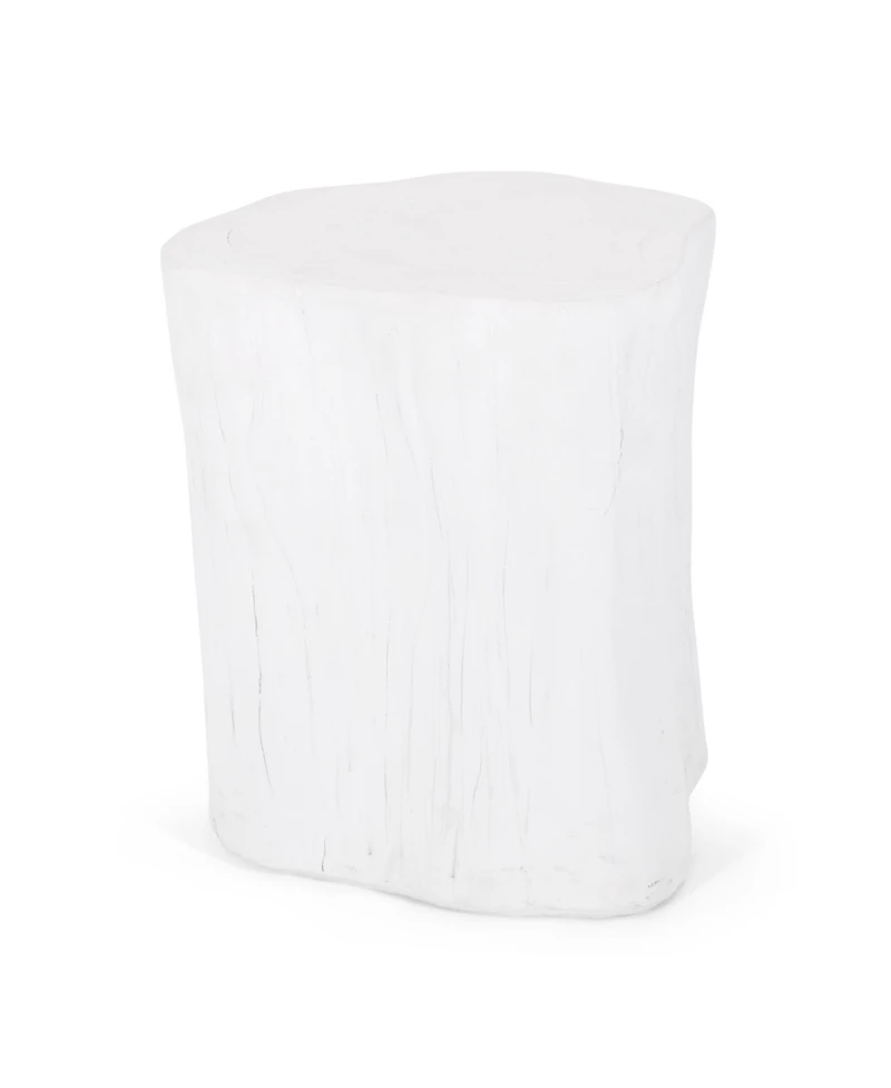 Streamdale Lightweight Concrete Side Table with Charming Tree Stump Design