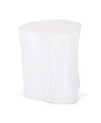 Streamdale Lightweight Concrete Side Table with Charming Tree Stump Design
