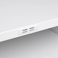 Streamdale Furniture Office Furniture Copier Cabinet White 2 Door Steel Copier Stand Mobile Pedestal File Printer Stand