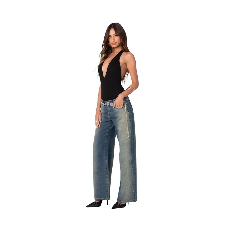 Edikted Women's Deep V Backless Bodysuit