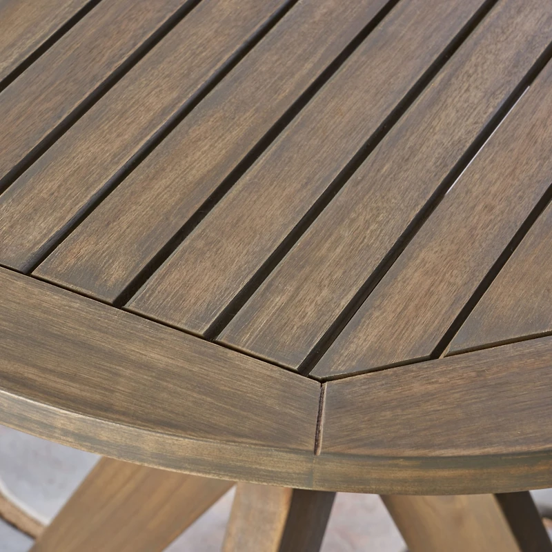 Streamdale Furniture Exquisite Acacia Wood Bistro Table for Sophisticated Outdoor Dining