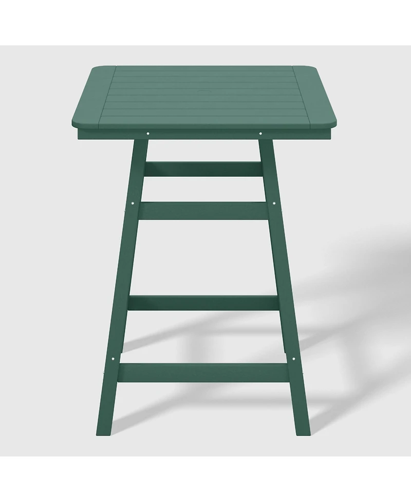 WestinTrends 5-Piece Hdpe Outdoor Patio Dining Bar Bistro Table Set with Counter High Stools