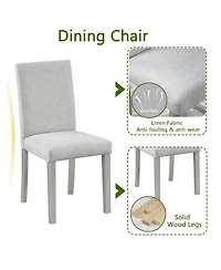 Streamdale 5-Piece Crystal Dining Set with Upholstered Chairs