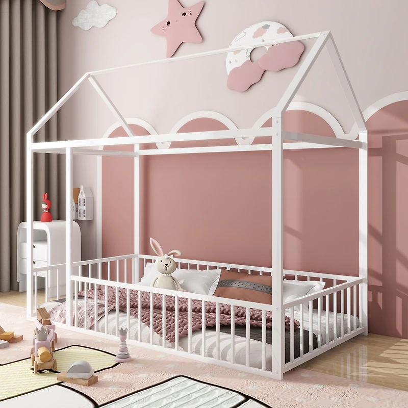 Streamdale Twin Metal Bed with Fence
