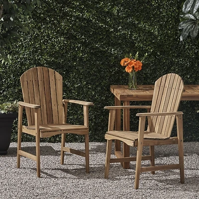 Streamdale Acacia Wood Adirondack Chairs (Set of 2) for Outdoor Patio