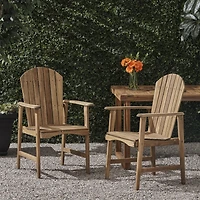 Streamdale Acacia Wood Adirondack Chairs (Set of 2) for Outdoor Patio