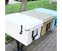 Streamdale Furniture Khaki Color Ice Cooler Box 65Qt Camping Ice Chest Beer Box Outdoor Fishing Cooler
