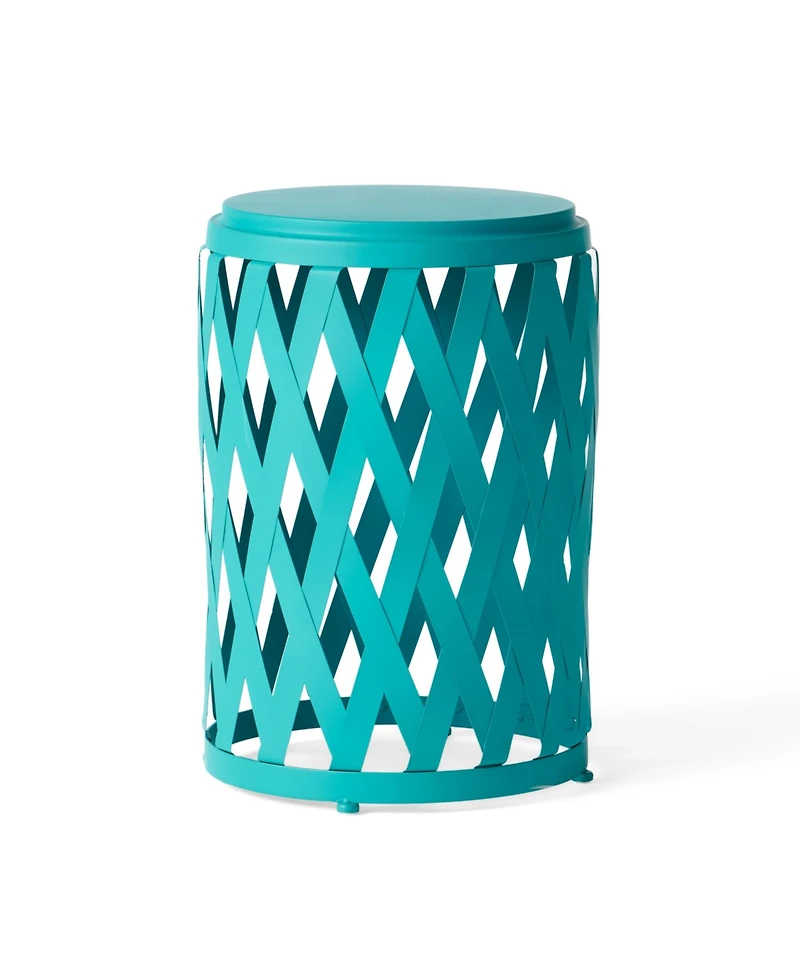 Streamdale Stylish and Portable Lattice Design Patio Side Tables (Set of 2)