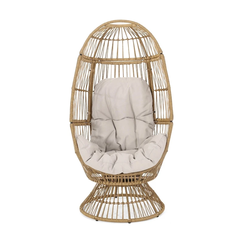 Streamdale Berkshire Outdoor Swivel Egg Chair with Water-Resistant Cushion