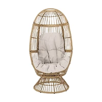 Streamdale Berkshire Outdoor Swivel Egg Chair with Water-Resistant Cushion