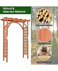 Slickblue Garden Archway Arch Lattice Trellis Pergola for Climbing Plants and Outdoor Wedding Bridal Decor