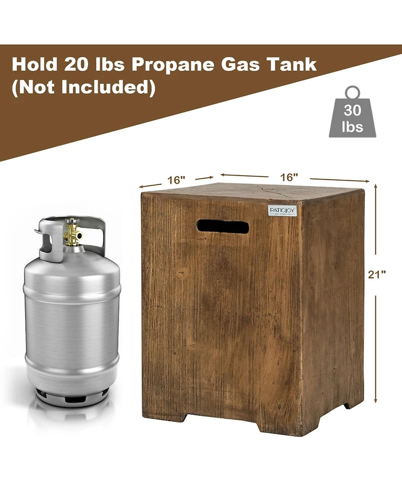 Slickblue 16" Outdoor Hideaway Table Cover for Standard 20 Lbs Propane Tank-b