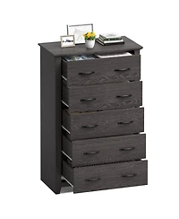 5 Drawer Chest Storage Dresser Tall Cabinet Organizer Bedroom Hallway