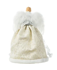 Glitzhome 16 H Polyvinyl chloride Christmas Elegant Angel Tree Top