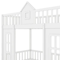 Streamdale Twin-Over-Twin Bunk Bed with Convertible Desk and Changer