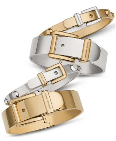 Michael Kors Two Tone Buckle Bangle Bracelet Collection