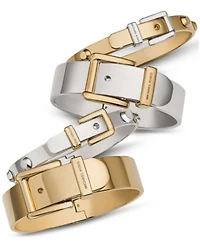 Michael Kors Two Tone Buckle Bangle Bracelet Collection
