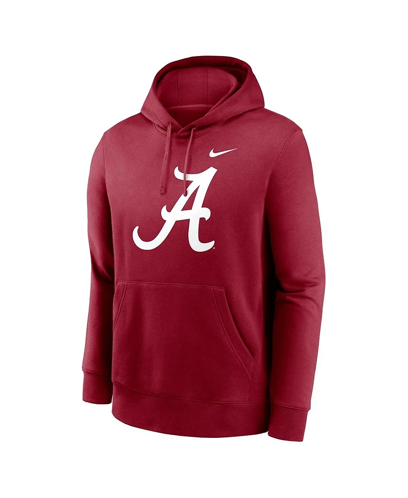 Nike Men's Crimson Alabama Tide Primetime Evergreen Club Fleece Pullover Hoodie