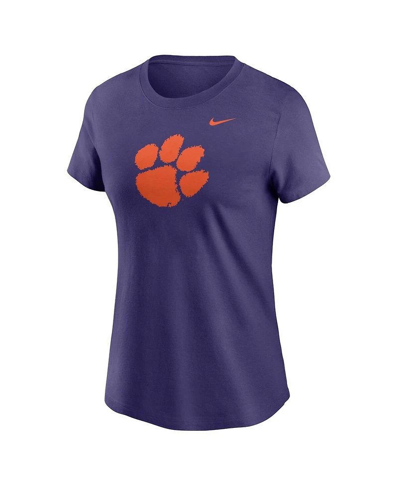 Nike Women's Purple Clemson Tigers Primetime Evergreen Logo T-Shirt