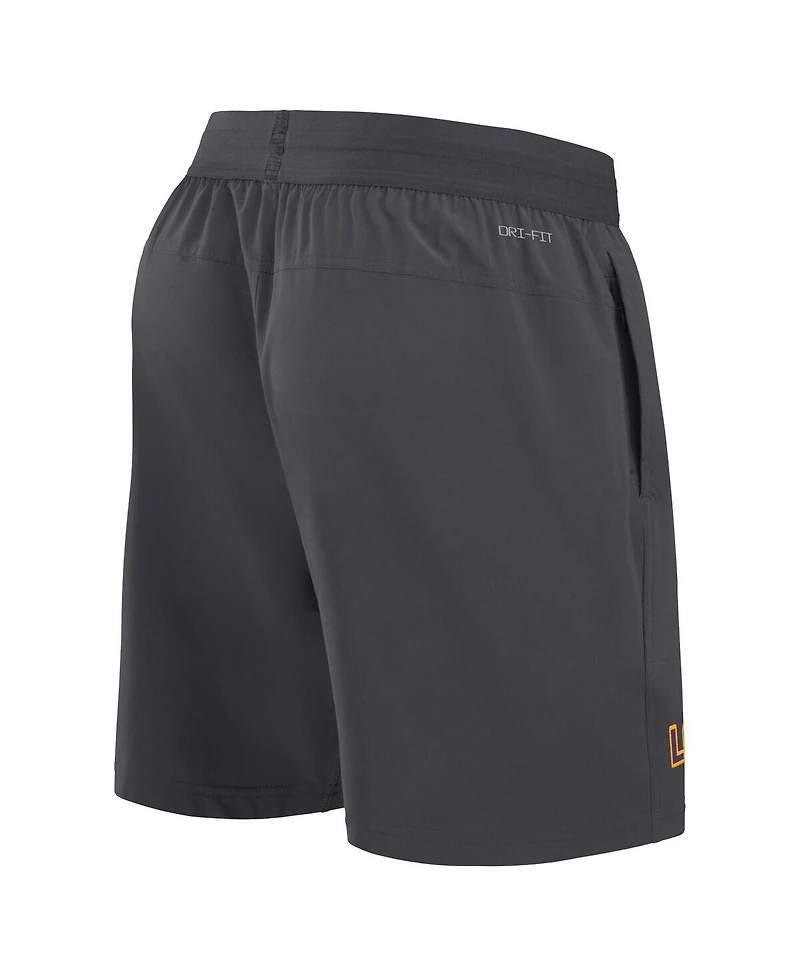 Nike Men's Anthracite Lsu Tigers 2024 Sideline Performance Shorts