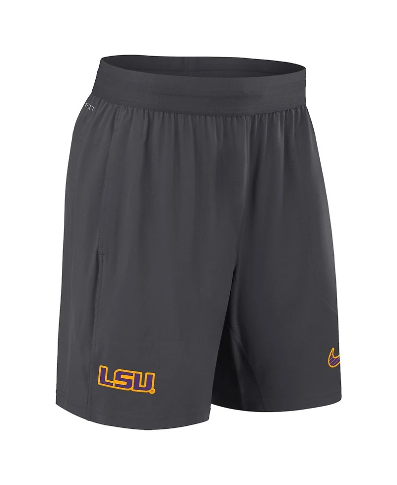 Nike Men's Anthracite Lsu Tigers 2024 Sideline Performance Shorts