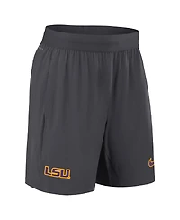 Nike Men's Anthracite Lsu Tigers 2024 Sideline Performance Shorts