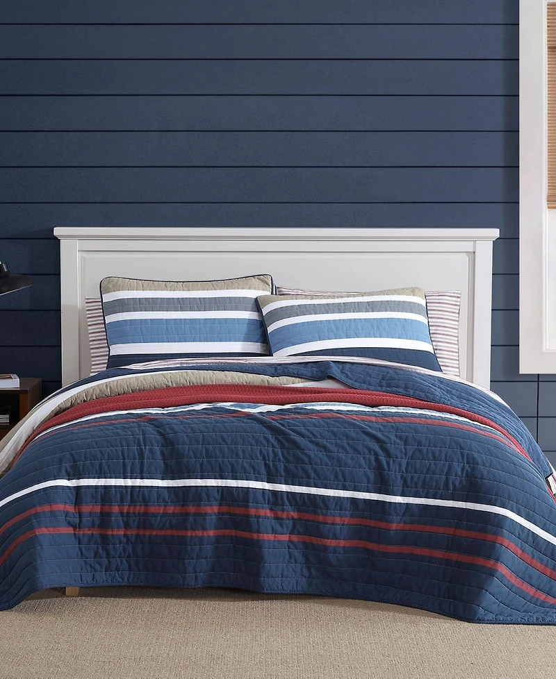 Nautica Bradford Reversible Piece Quilt Set