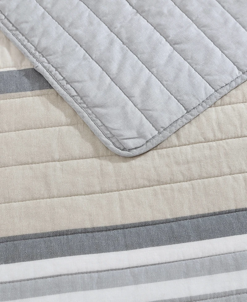Nautica Dover Stripe Reversible 2 Piece Quilt Set, Twin