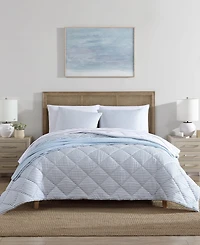 Closeout! Nautica Windsor Seersucker 3 Piece Comforter Set, King