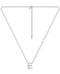 Giani Bernini Initial E Pendant Necklace in Sterling Silver, 16" + 2" extender, Created for Macy's