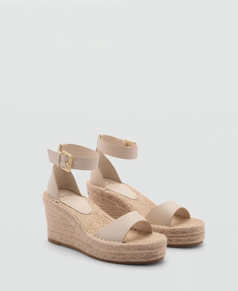 Mango Women's Wedge Buckle Sandals