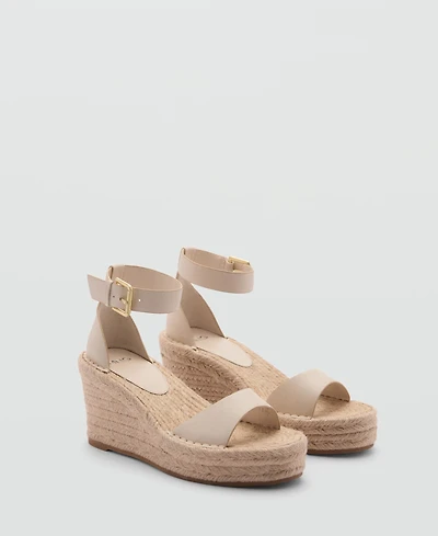 Mango Women's Wedge Buckle Sandals