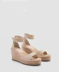 Mango Women's Wedge Buckle Sandals