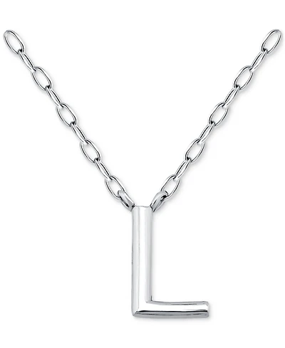 Giani Bernini Initial L Pendant Necklace in Sterling Silver, 16" + 2" extender, Created for Macy's