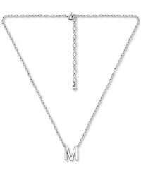 Giani Bernini Initial M Pendant Necklace in Sterling Silver, 16" + 2" extender, Created for Macy's
