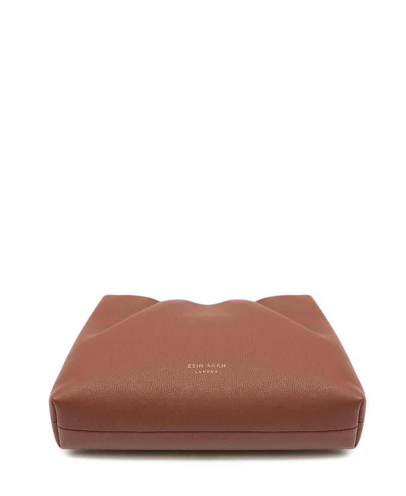 Esin Akan Midi Mayfair Leather Clutch Crossbody Bag